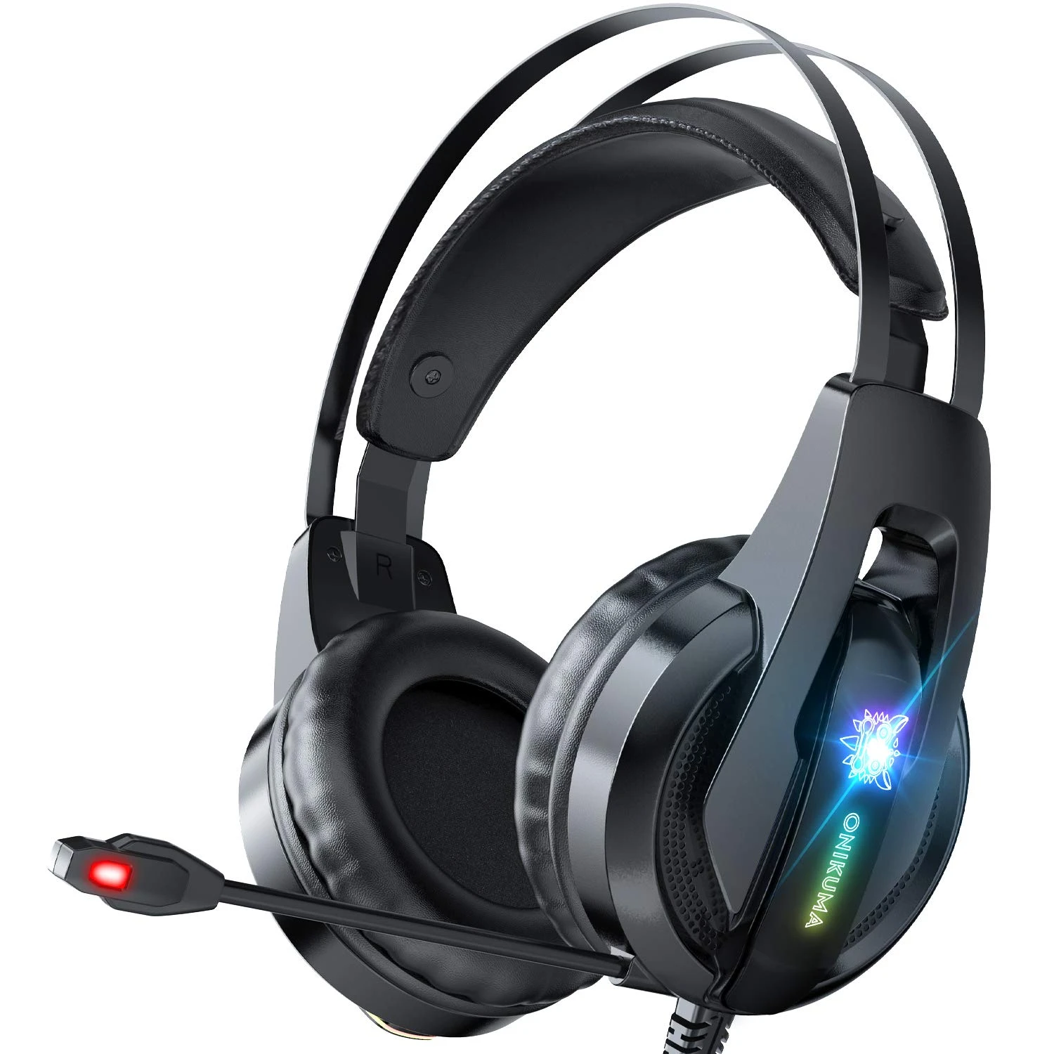 ONIKUMA K16 RGB Casque Stereo Gaming Headphones with LED Lights