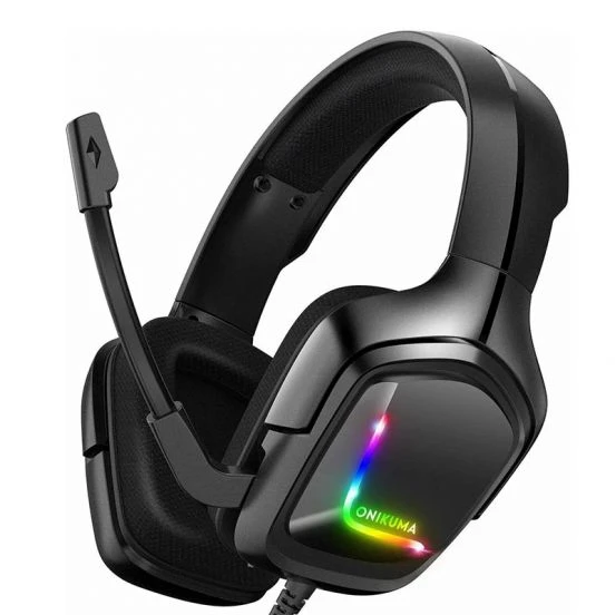ONIKUMA K20 Wired Gaming Headsets With Microphone RGB Light